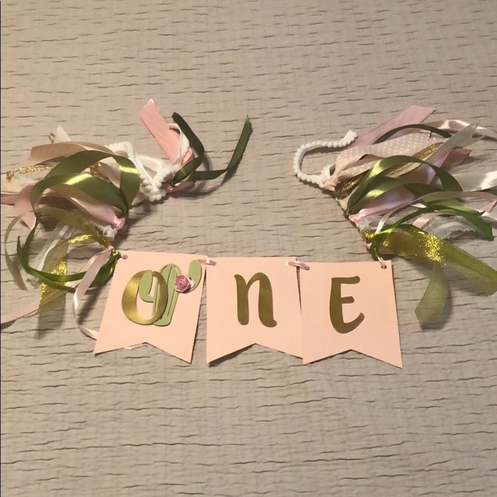 One banner for highchair. First fiesta theme